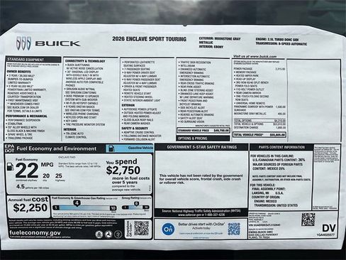 New 2026 Buick Enclave Sport Touring w/ Power Package image 21