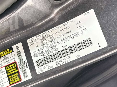 Certified 2026 Toyota Tundra SR5 w/ SR5 Convenience Package AWD/4WD image 11