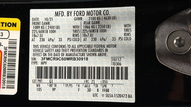 Used 2021 Ford Bronco Sport Outer Banks w/ Outer Banks Package (96D) AWD/4WD image 28