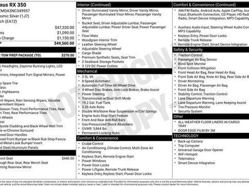 Used 2022 Lexus RX 350 AWD w/ 3500 lbs Tow Prep Package image 27