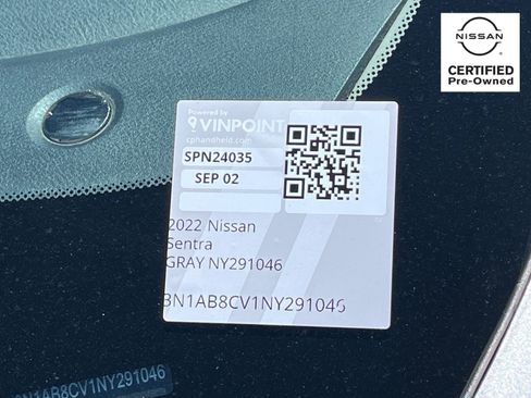 Certified 2022 Nissan Sentra SV w/ Trunk Package FWD image 30