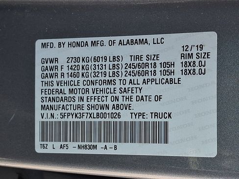 Used 2020 Honda Ridgeline RTL-E image 26