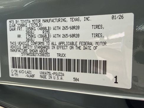 New 2026 Toyota Tundra Platinum image 30