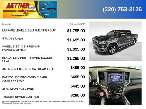 Used 2020 RAM 1500 Laramie AWD/4WD image 5