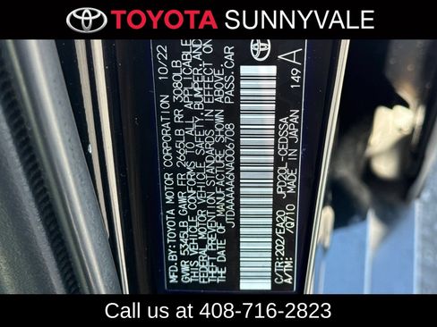 Certified 2022 Toyota Mirai w/ Advanced Technology Package RWD image 31