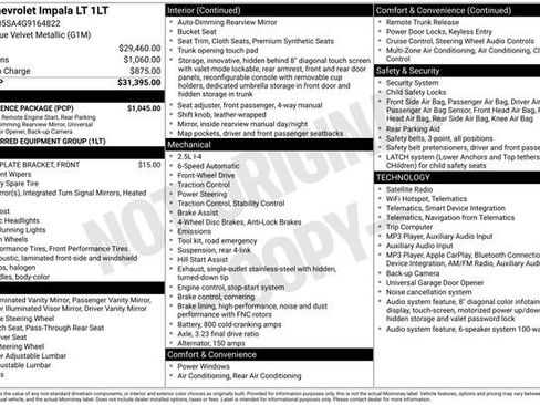 Used 2016 Chevrolet Impala LT w/ Convenience Package FWD image 11