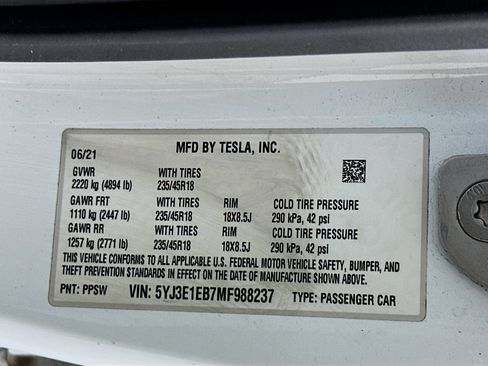 Used 2021 Tesla Model 3 Long Range AWD/4WD image 12