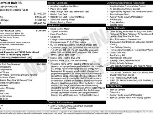 New 2027 Chevrolet Bolt RS w/ Technology Package FWD image 31