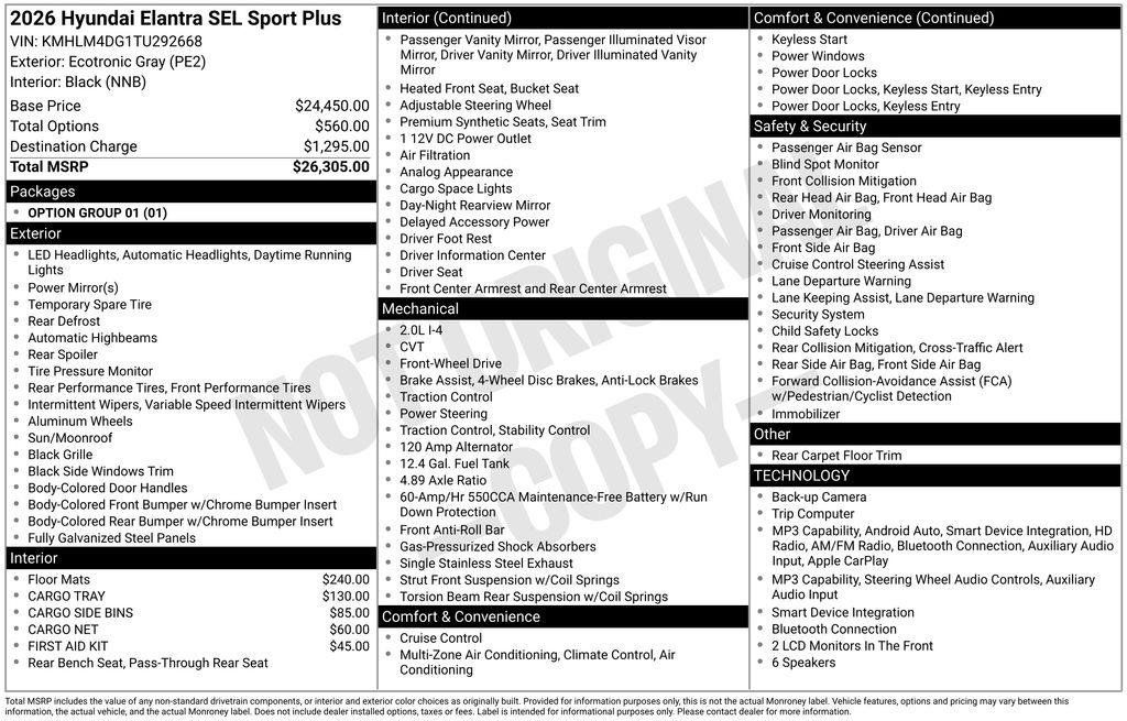 New 2026 Hyundai Elantra SEL Sport FWD image 28