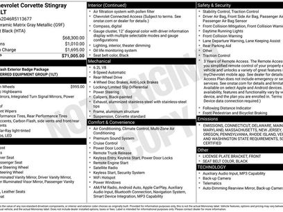 Used 2024 Chevrolet Corvette Stingray Coupe w/ 1LT