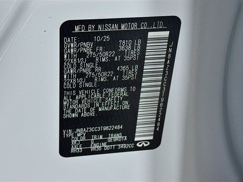 New 2026 INFINITI QX80 Autograph w/ Premium Cargo Package image 42