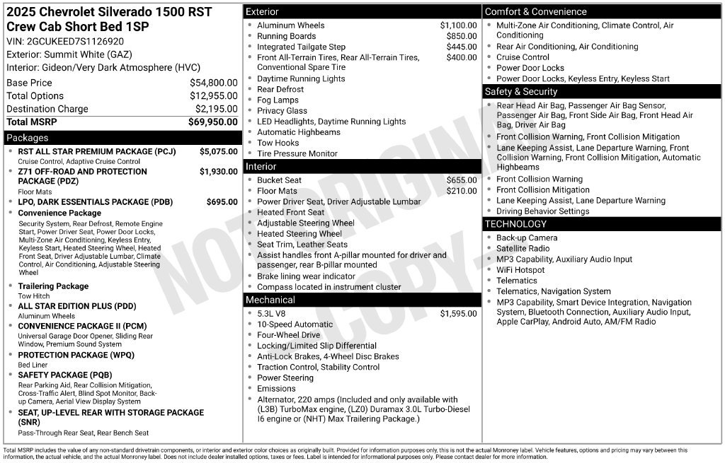 Used 2025 Chevrolet Silverado 1500 RST w/ RST All Star Premium Package AWD/4WD image 24