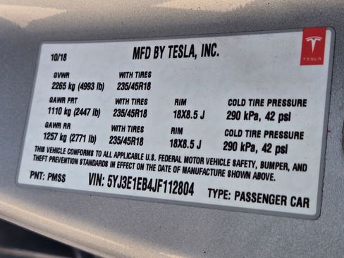 Used 2018 Tesla Model 3 Long Range AWD/4WD image 12