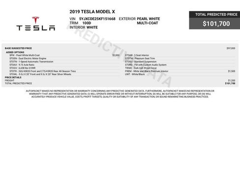 Used 2019 Tesla Model X 100D AWD/4WD image 7