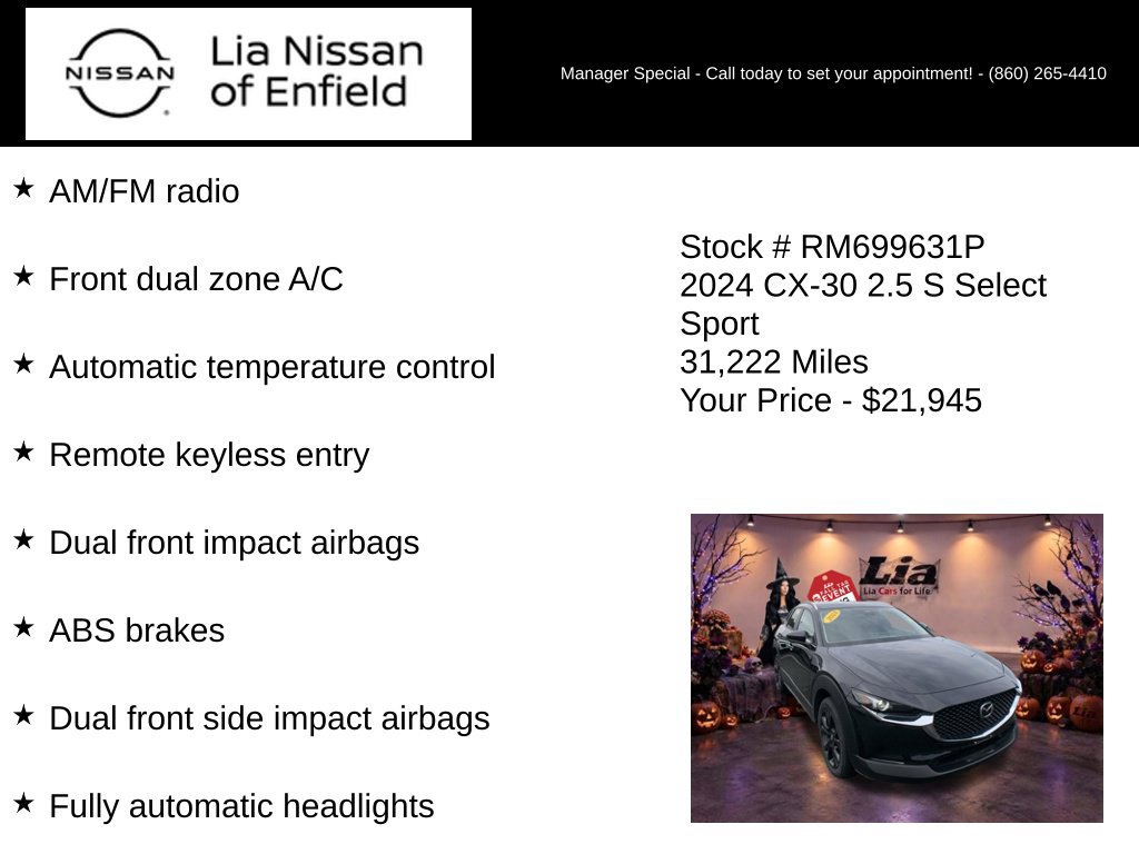 Used 2024 MAZDA CX-30 AWD 2.5 S w/ Select Sport Pkg image 10
