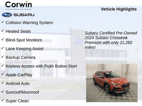 Certified 2024 Subaru Crosstrek 2.0i Premium AWD/4WD image 9