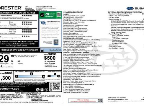 Used 2019 Subaru Forester Limited w/ Popular Package #3 image 3