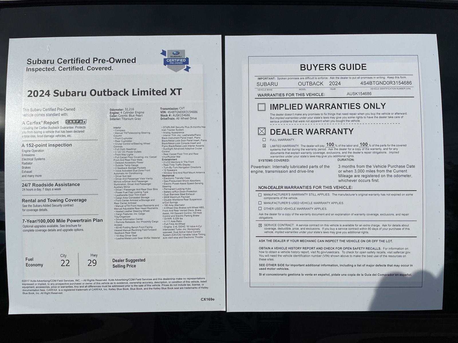 Certified 2024 Subaru Outback Limited XT AWD/4WD image 26