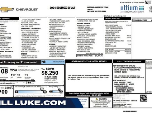 Used 2024 Chevrolet Equinox EV LT w/ Active Safety Package 3 FWD image 1
