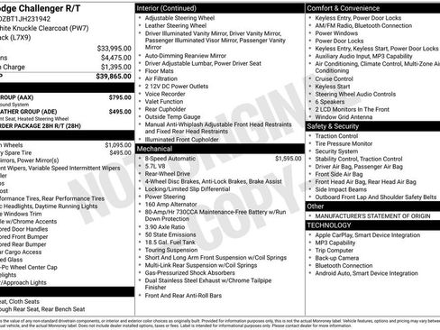 Used 2018 Dodge Challenger R/T w/ Sound Group RWD image 10