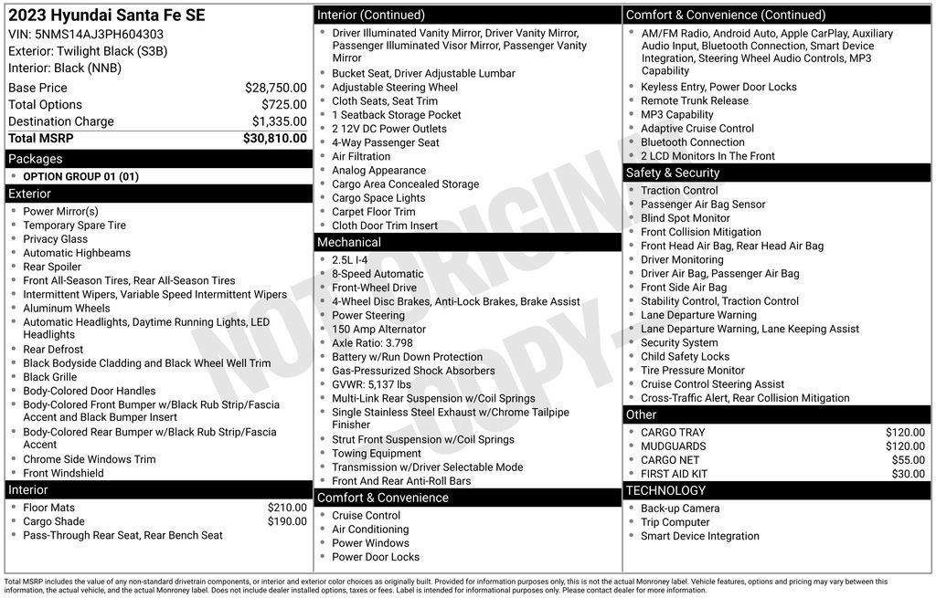 Used 2023 Hyundai Santa Fe SE FWD image 6