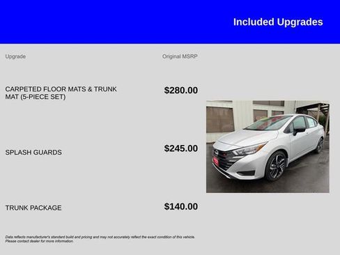 New 2025 Nissan Versa SR w/ Trunk Package image 12