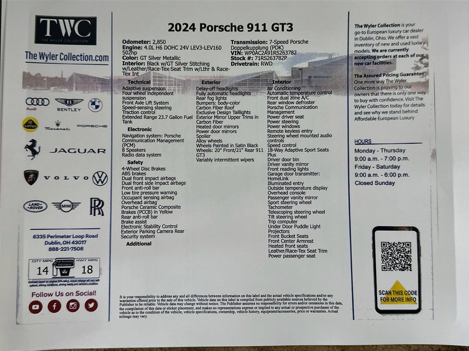 Used 2024 Porsche 911 GT3 RWD image 43