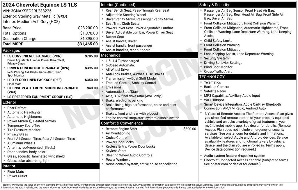Used 2024 Chevrolet Equinox LS w/ LS Convenience Package AWD/4WD image 2