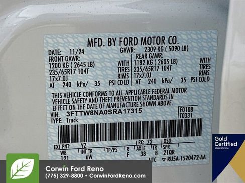 Certified 2025 Ford Maverick Tremor AWD/4WD image 36