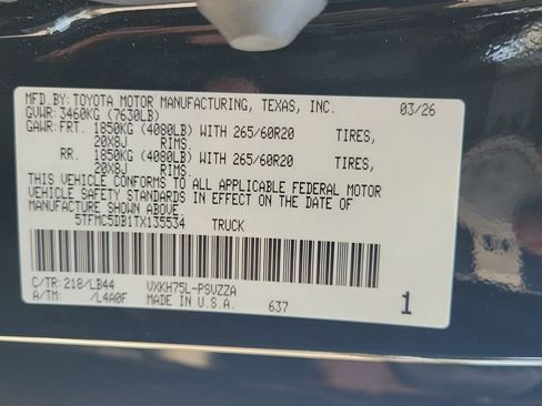 New 2026 Toyota Tundra 1794 Edition AWD/4WD image 26