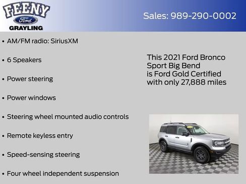 Certified 2021 Ford Bronco Sport Big Bend AWD/4WD image 8
