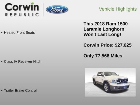 Used 2018 RAM 1500 Laramie Longhorn w/ Longhorn Southfork Package image 18