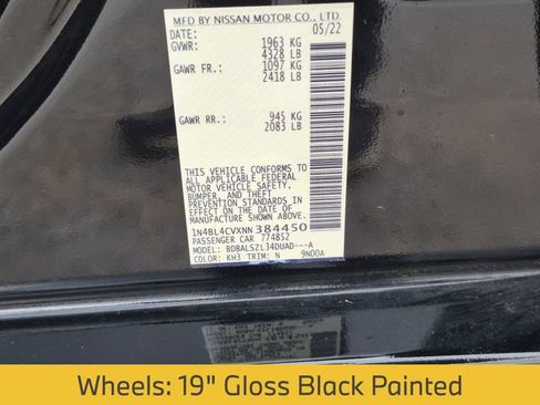 Used 2022 Nissan Altima 2.5 SR w/ Midnight Edition Package FWD image 29