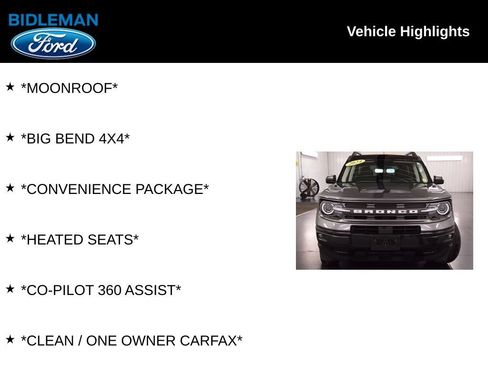 Used 2024 Ford Bronco Sport Big Bend w/ Convenience Package AWD/4WD image 10