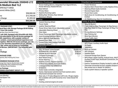 Used 2020 Chevrolet Silverado 2500 LTZ w/ LTZ Plus Package RWD image 6