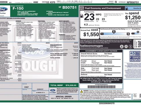 Used 2022 Ford F150 Lariat w/ Equipment Group 502A High image 28