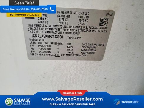 Used 2015 Chevrolet Equinox LS FWD image 17