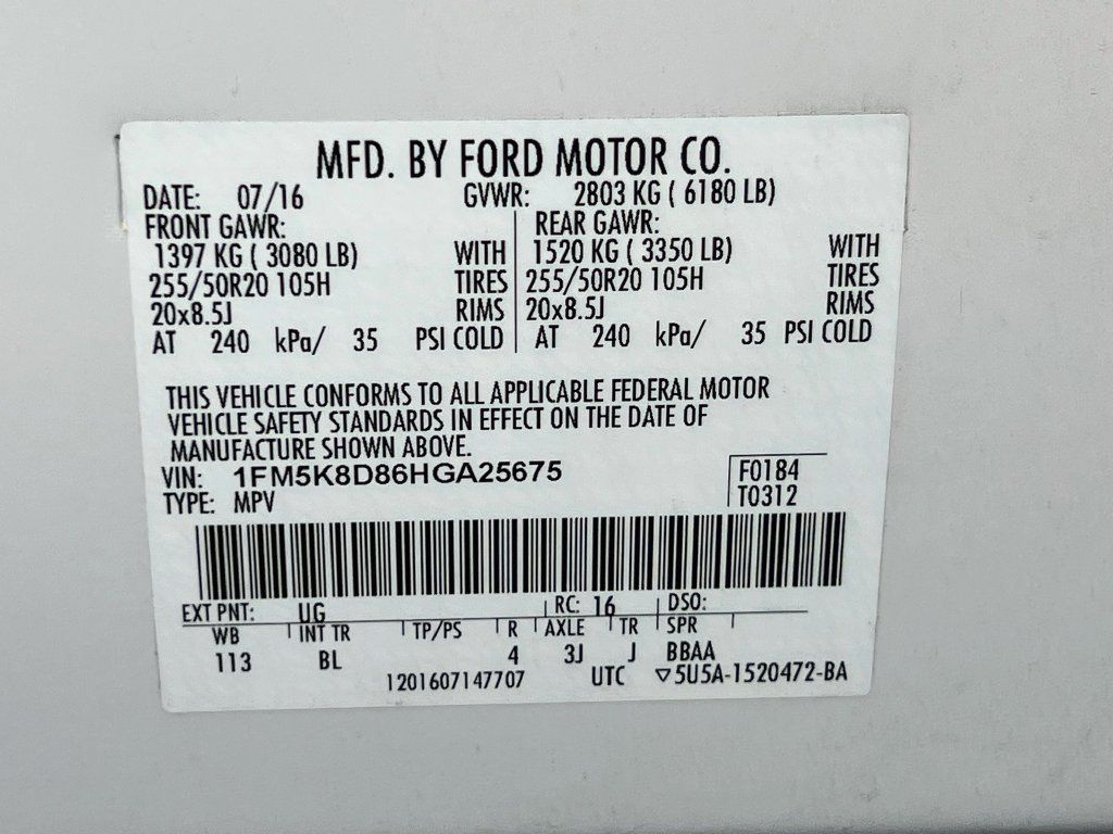 Certified 2017 Ford Explorer XLT w/ Equipment Group 202A AWD/4WD image 34