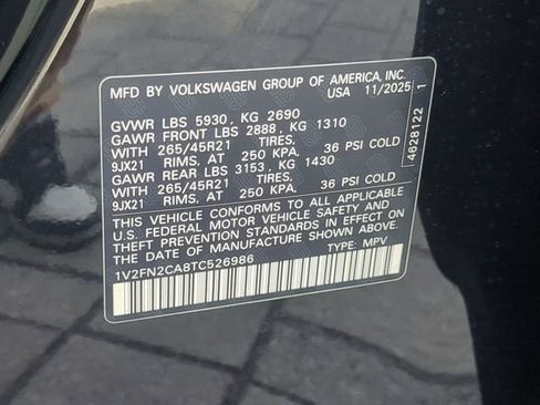 New 2026 Volkswagen Atlas SEL Premium R-Line AWD/4WD image 36