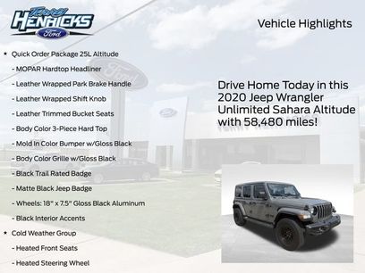 Used 2020 Jeep Wrangler Unlimited Sahara