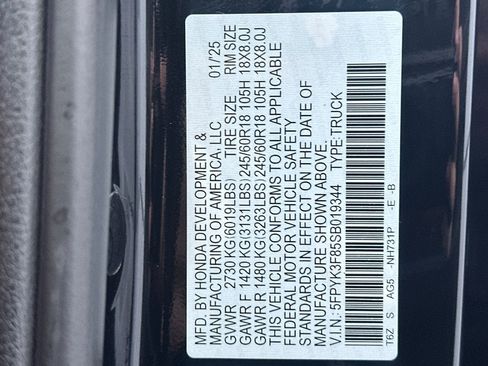 Certified 2025 Honda Ridgeline Black Edition image 34