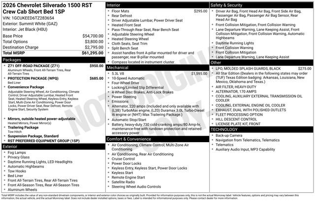 New 2026 Chevrolet Silverado 1500 RST w/ Z71 Off-Road Package AWD/4WD image 5