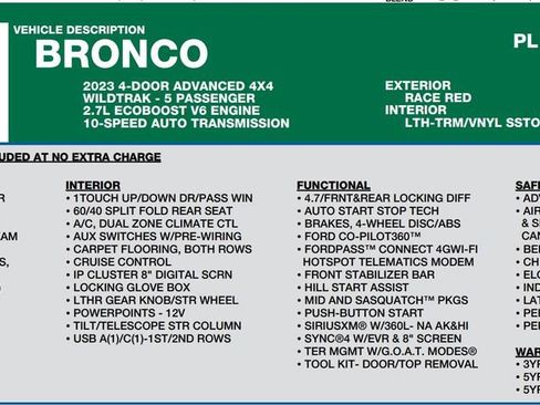 Used 2023 Ford Bronco Wildtrak AWD/4WD image 18