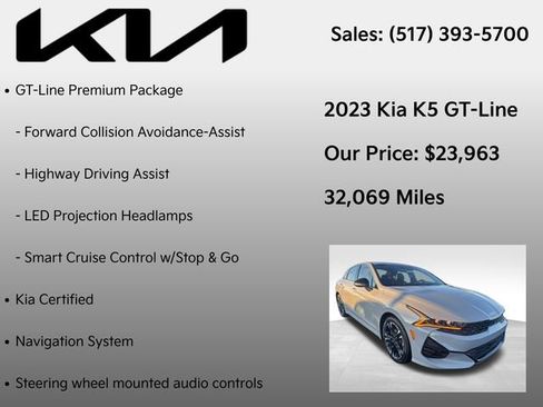 Used 2023 Kia K5 GT-Line w/ GT-Line Premium Package image 7