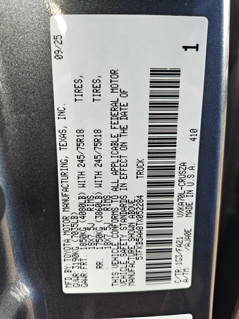 Used 2026 Toyota Tundra SR RWD image 26