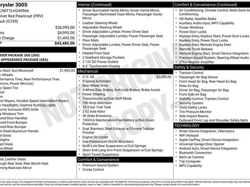 Used 2020 Chrysler 300 S RWD image 4