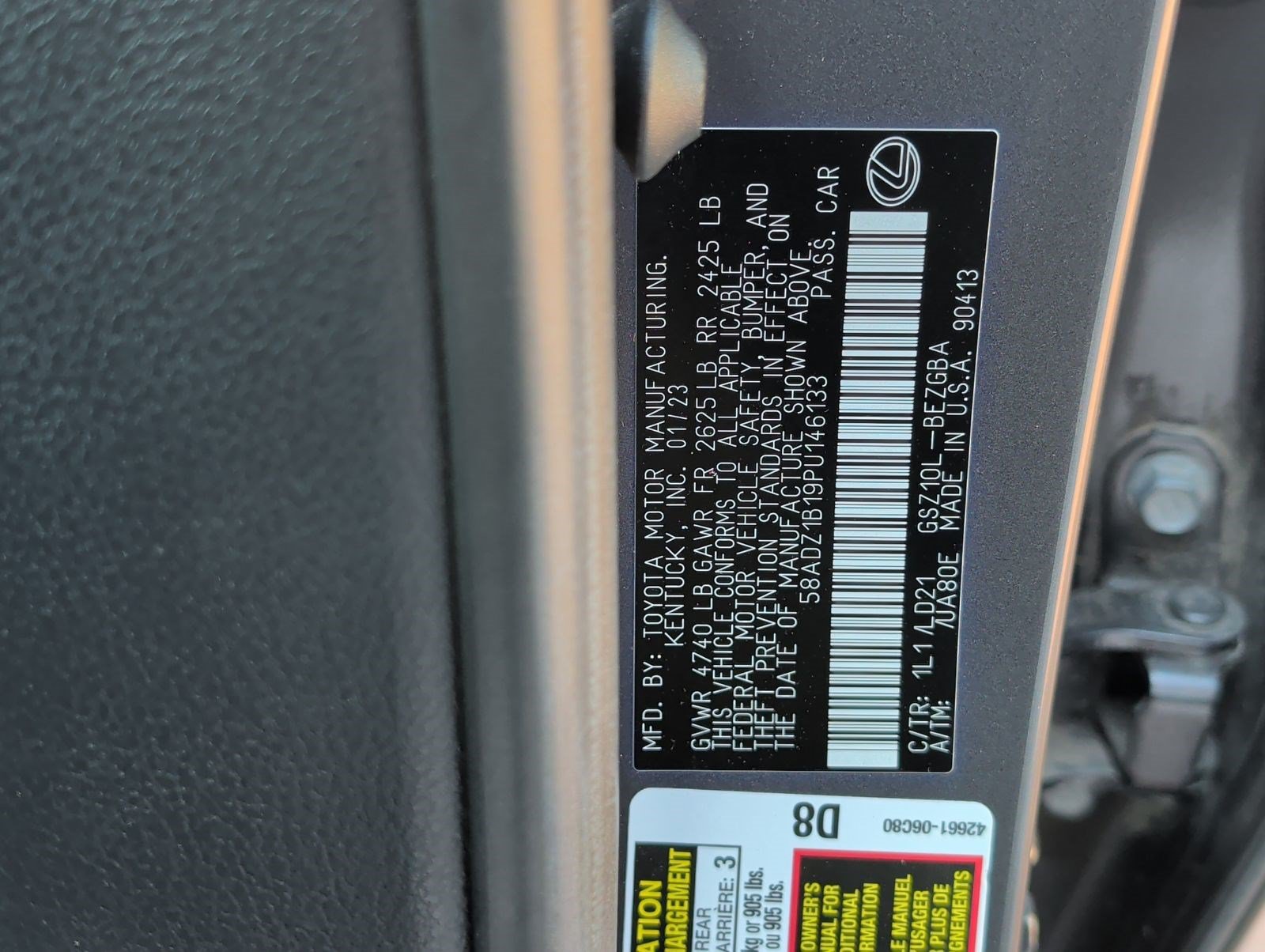 Certified 2023 Lexus ES 350 w/ Premium Package FWD image 30