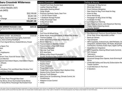Used 2024 Subaru Crosstrek 2.5i Wilderness w/ Crosstrek Mirror Package AWD/4WD image 7