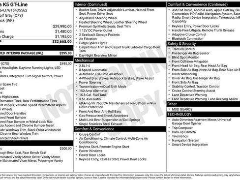 New 2026 Kia K5 GT-Line w/ GT-Line Red Interior Package image 6
