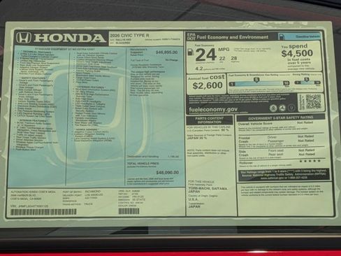 New 2026 Honda Civic Type R image 19